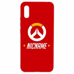 Чехол для Xiaomi Redmi 9a Your Nickname Overwatch - PrintSalon