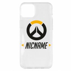 Чехол для iPhone 14 Plus Your Nickname Overwatch - PrintSalon