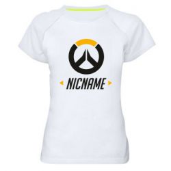 Женская футболка для спорта Your Nickname Overwatch - PrintSalon
