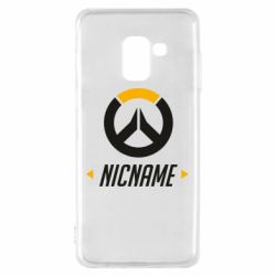 Чехол для Samsung A8 2018 Your Nickname Overwatch-PrintSalon Чехол для Samsung A8 2018 Your Nickname Overwatch