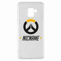 Чехол для Samsung A8+ 2018 Your Nickname Overwatch - PrintSalon