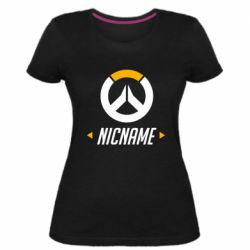 Женская премиум футболка Your Nickname Overwatch - PrintSalon
