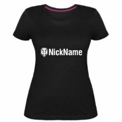 Женская премиум футболка Your nickname World of Tanks - PrintSalon