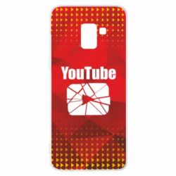 Чехол для Samsung A8+ 2018 Youtube low poly - PrintSalon
