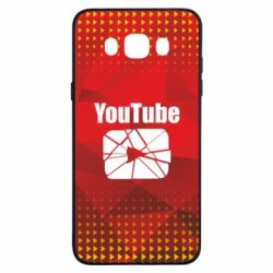 Чехол для Samsung J7 2016 Youtube low poly - PrintSalon