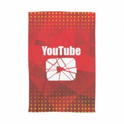Полотенце с принтом Youtube low poly - PrintSalon