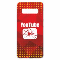 Чехол для Samsung S10+ Youtube low poly - PrintSalon