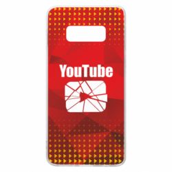 Чехол для Samsung S10e Youtube low poly - PrintSalon