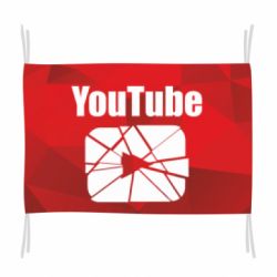 Флаг Youtube low poly - PrintSalon