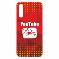 Чехол для Samsung A50 Youtube low poly - PrintSalon