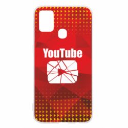 Чехол для Samsung M31 Youtube low poly - PrintSalon