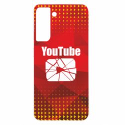 Чехол для Samsung S21 Youtube low poly - PrintSalon