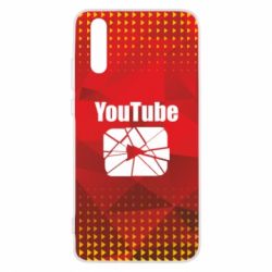 Чехол для Huawei P20 Youtube low poly - PrintSalon