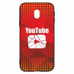 Чехол для Samsung J3 2017 Youtube low poly - PrintSalon