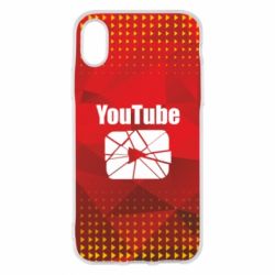 Чехол для iPhone X/Xs Youtube low poly - PrintSalon