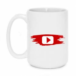 Чашка 420ml YouTube paint-PrintSalon Чашка 420ml YouTube paint