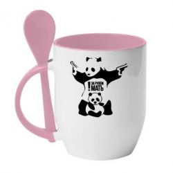 Чашка с ложкой За рулем мать - PrintSalon