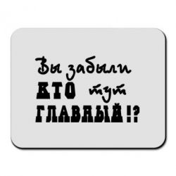 Коврик для мыши Забыли кто тут главный? - PrintSalon