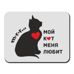 Коврик для мыши Зато кот меня любит - PrintSalon