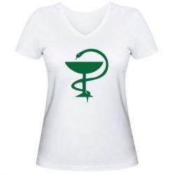 Женская футболка с V-образным вырезом Здравоохранение - PrintSalon