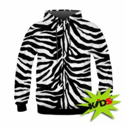 Детское 3D худи Zebra skin - PrintSalon