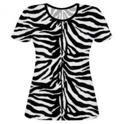Женская футболка 3D Zebra skin - PrintSalon