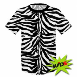 Детская 3D футболка Zebra skin - PrintSalon