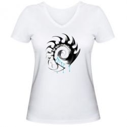 Женская футболка с V-образным вырезом Zerg Symbol - PrintSalon