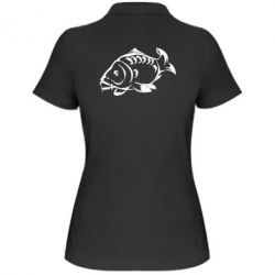 Женское поло Зеркальный карп - PrintSalon
