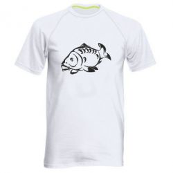 Мужская футболка для спорта Зеркальный карп - PrintSalon