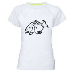 Женская футболка для спорта Зеркальный карп - PrintSalon