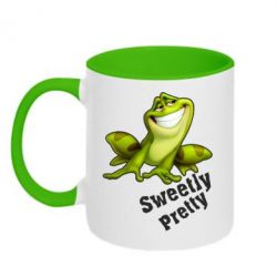 Чашка двухцветная 320ml Жабка - PrintSalon