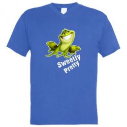 Мужская футболка  с V-образным вырезом Жабка - PrintSalon