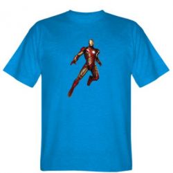 Мужская футболка Stedman Железный Человек в воздухе - PrintSalon