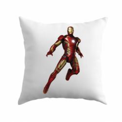 Подушка Железный Человек в воздухе - PrintSalon