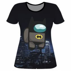 Женская футболка 3D Among Us - Batman in the city - PrintSalon