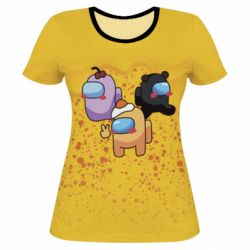Жіноча 3D футболка Among us drips - PrintSalon