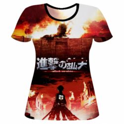 Женская футболка 3D Attack of the Titans - PrintSalon
