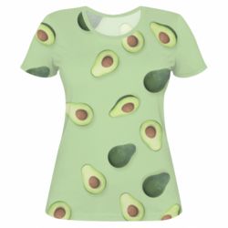 Женская футболка 3D Avocado-PrintSalon Женская футболка 3D Avocado