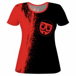 Жіноча 3D футболка Бабл Квас червоний арт - PrintSalon