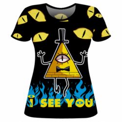 Жіноча 3D футболка Bill Cipher - PrintSalon