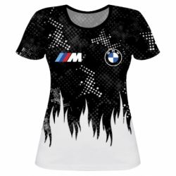 Женская футболка 3D BMW logo and grunge background
