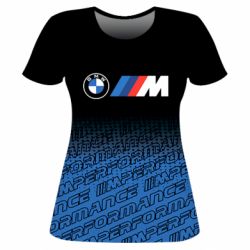 Жіноча 3D футболка BMW Perfomance New - PrintSalon