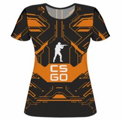 Жіноча 3D футболка CS GO Chip Texture - PrintSalon