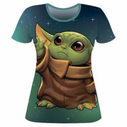Жіноча 3D футболка Cute Baby Yoda - PrintSalon
