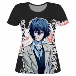 Женская футболка 3D Dazai Osamu - PrintSalon