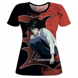 Женская футболка 3D Death Note El - PrintSalon