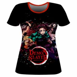 Жіноча 3D футболка Demon Slayer - PrintSalon