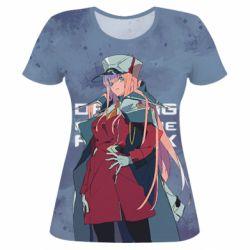 Женская футболка 3D DITF Zero Two Art - PrintSalon