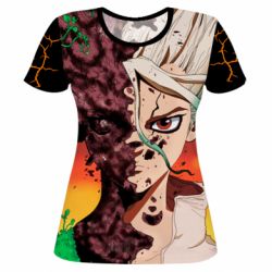 Женская футболка 3D Доктор Стоун Арт - PrintSalon